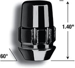 Gorilla Automotive 71631NBC Acorn Black Chrome Wheel Locks (12mm x 1.50 Thread Size) Pack of 4