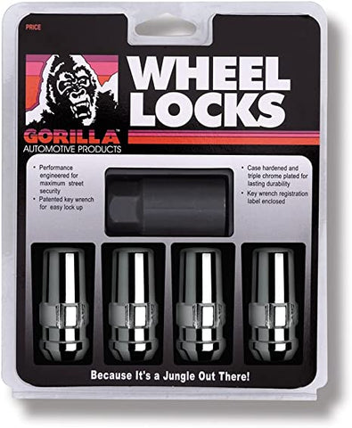 Gorilla Automotive 76641N Duplex Acorn Wheel Locks (14mm x 1.50 Thread Size) - Pack of 4,Chrome