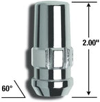 Gorilla Automotive 76641N Duplex Acorn Wheel Locks (14mm x 1.50 Thread Size) - Pack of 4,Chrome