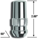 Gorilla Automotive 76641N Duplex Acorn Wheel Locks (14mm x 1.50 Thread Size) - Pack of 4,Chrome