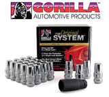 Gorilla System Acorn 12mm x 1.25mm Black Chrome (20 locks)