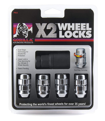 Gorilla X2 Wheel lock 4-Pack 14mm x 1.50 Thread (4 locks set)